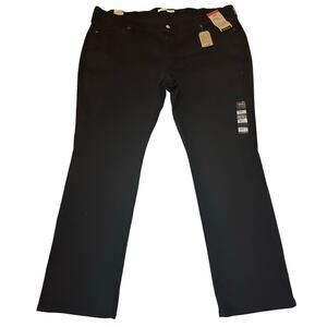 Levi Strauss Signature Classic Straight Black Jeans Plus Size 26W  Stretch